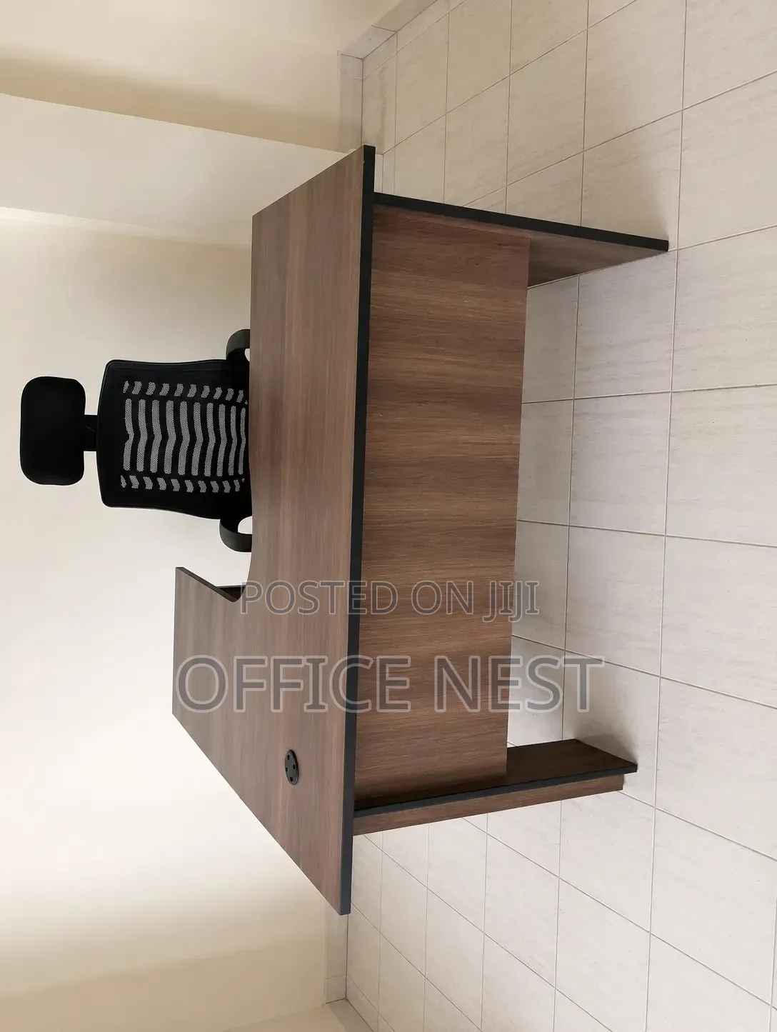 L-Shaped Office Desk With Ergonomic Mesh Office Chair