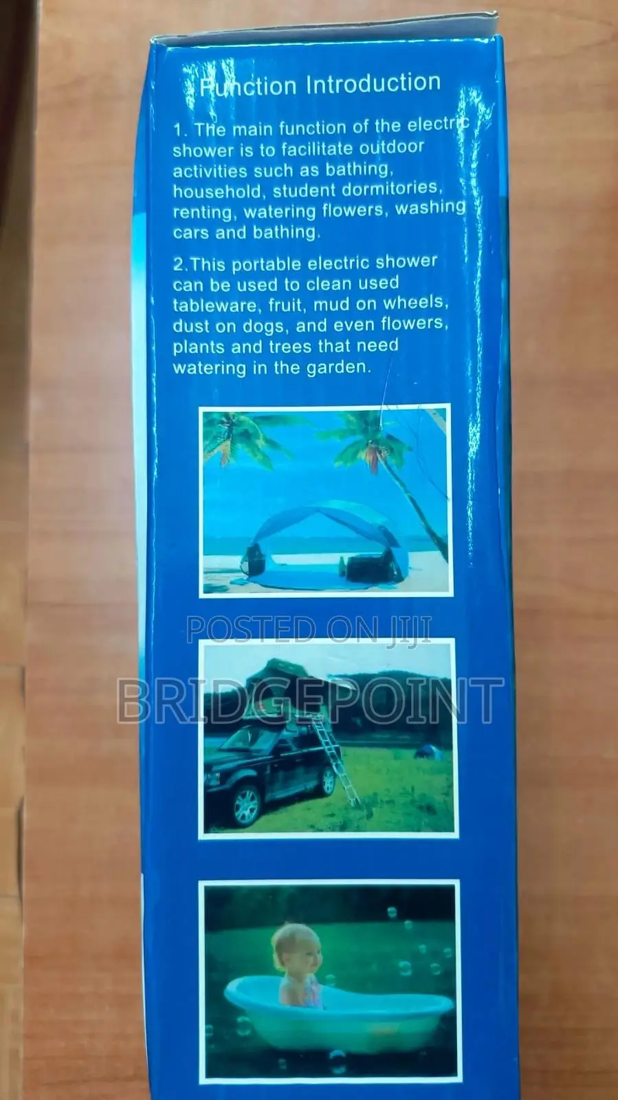 Rechargeable Portable Outdoor Shower- Battery Powered Pump