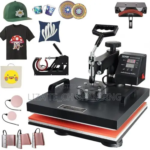 8 in 1 Heat Press Machine 15x15 Inch 360° Swing Away