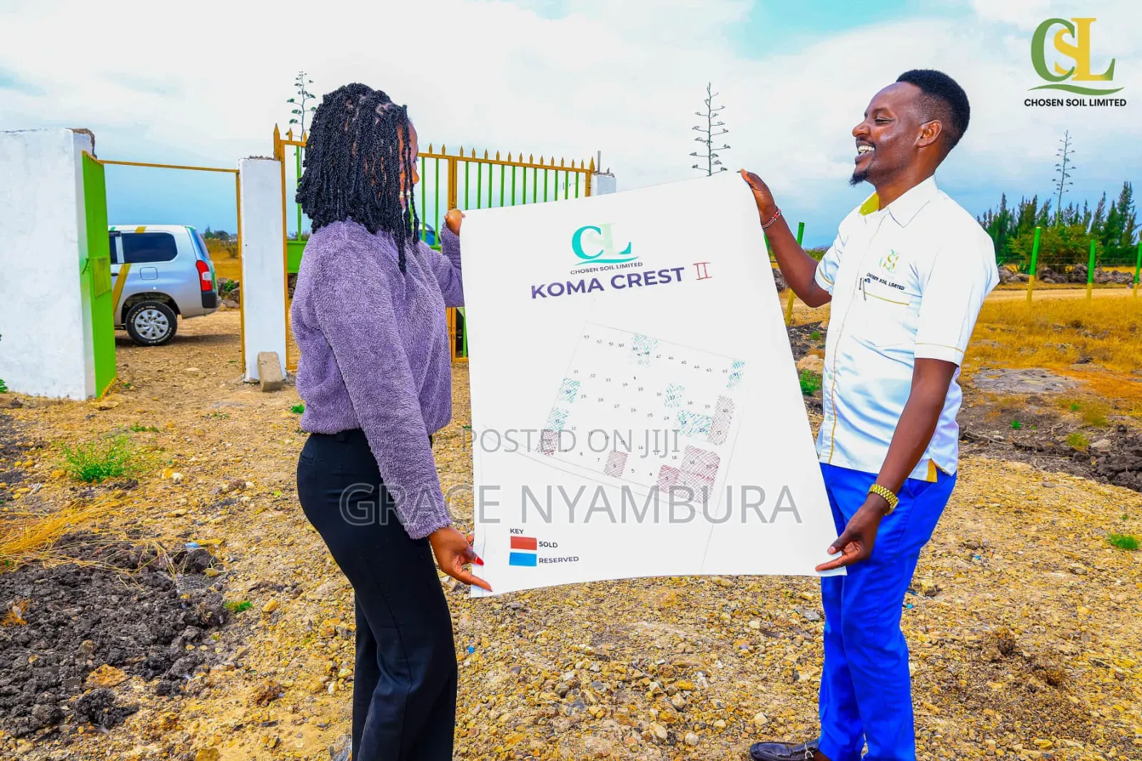 50 by 100 Plots in Koma Opposite Shrine 2km Off Tarmac