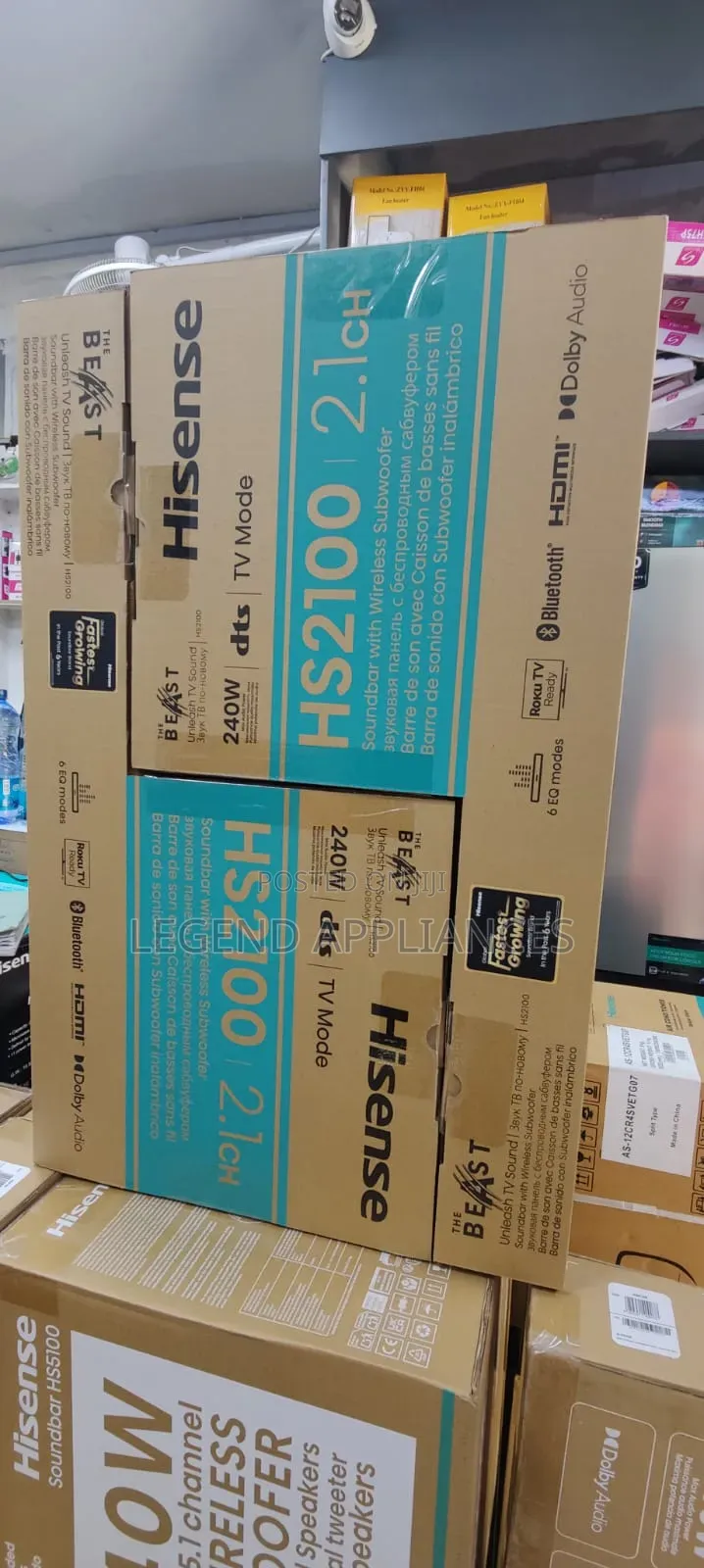 Hisense HS2100,Deep Bass-240w Dolby Digital Audio Home Cinema Soundbar