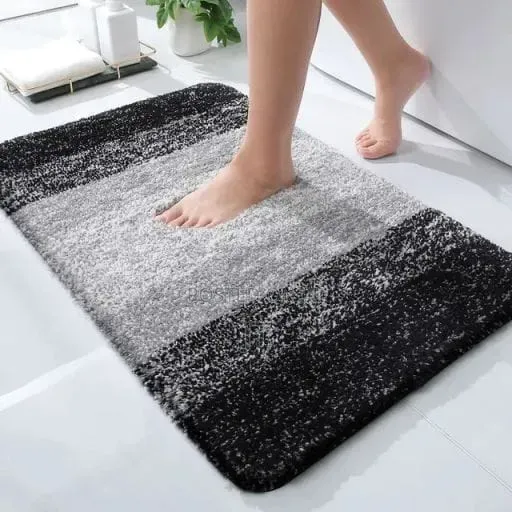Plush Bathroom Rug Non Slip Bath Mat (Size 60*40cm)