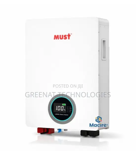 MUST 48V 100Ah 5.12KWh Lithium Battery LP16-48100 LiFePO4 6000 Cycles