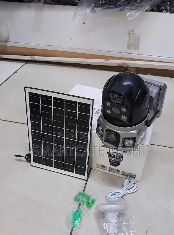 4G V380 Dual Lens Solar Powered PTZ Surveillance Camera