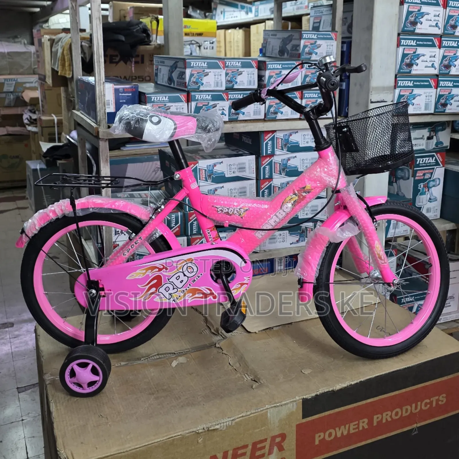 Rambo Size 16 Kid Bike With Wheels Support