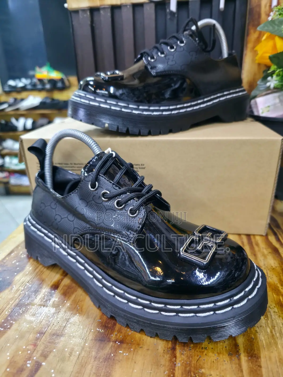 Dr Martens X Gucci Patent Leather Shoes