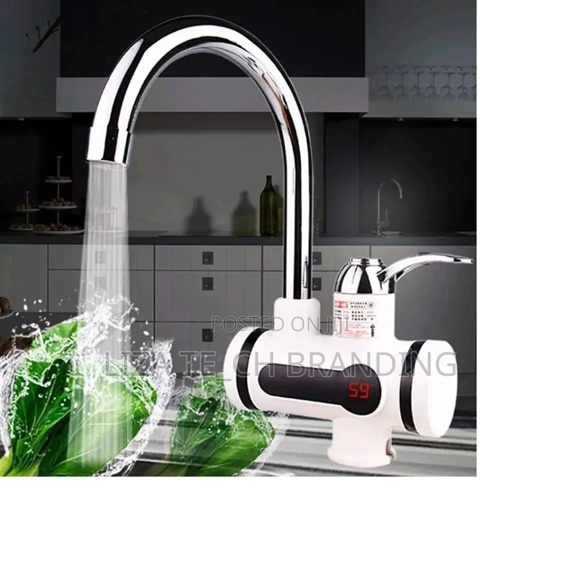 Kitchen Digital Tankless Instant Heater Faucet Hot/Cold Water.