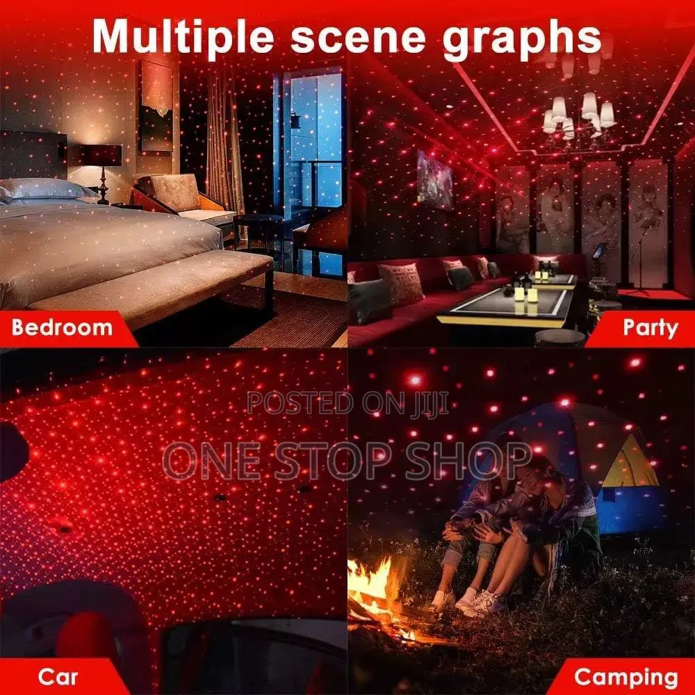 Romantic Led Car Roof Star Night Light USB Projector