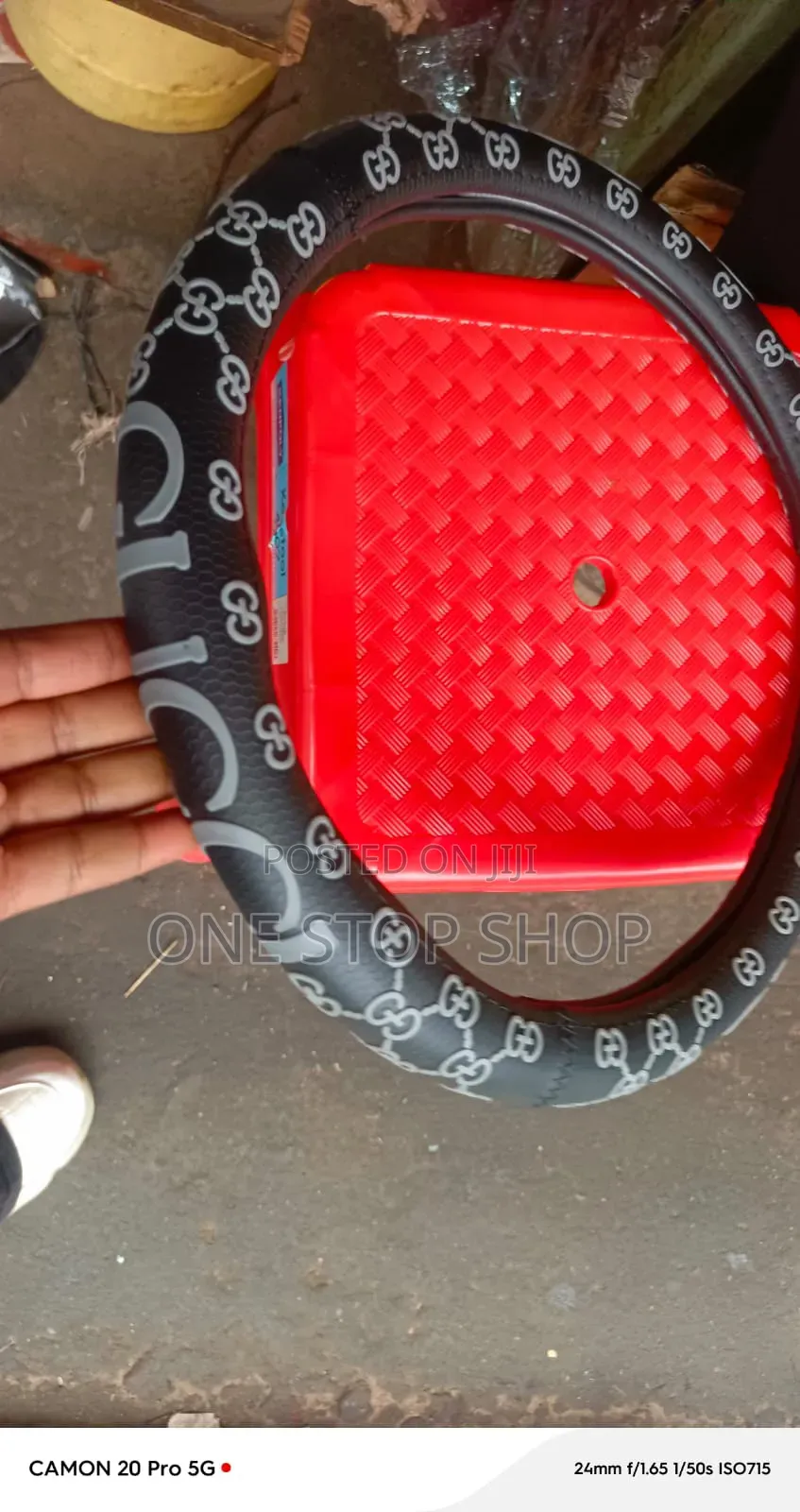 38cm Nonslip Gucci Designer Pattern Steering Wheel Cover