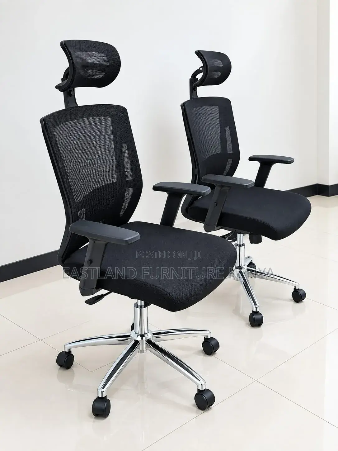 Executive Office Chair - Ergonomic Mesh Chair With Headrest