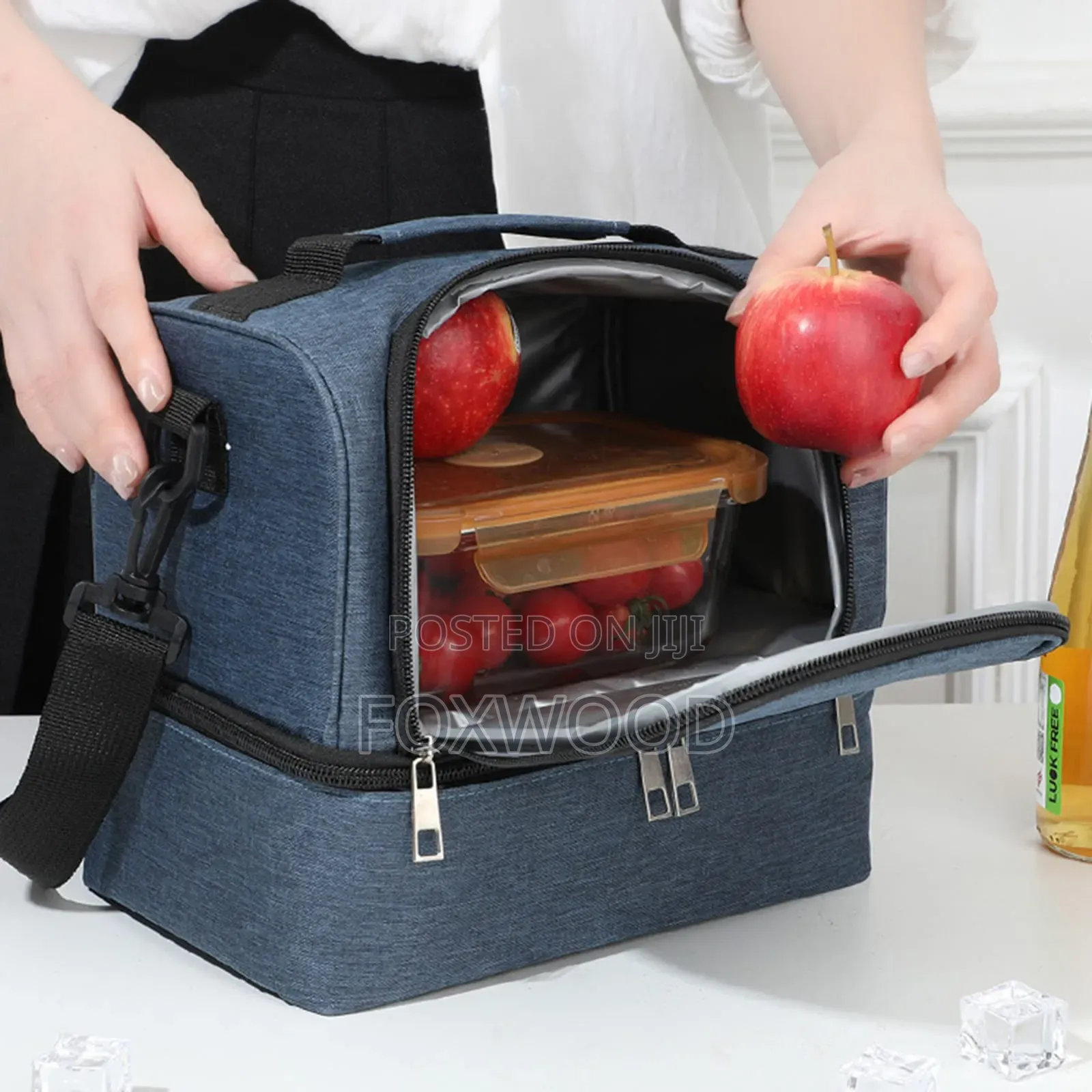 Double Compartment Insulated Lunch Bag