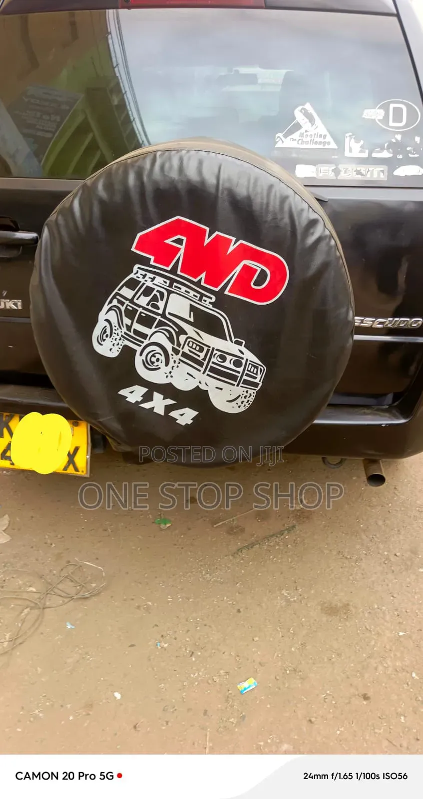 16_inch Universal PVC Leather Spare Tire Cover Branded 4x4 Graphic