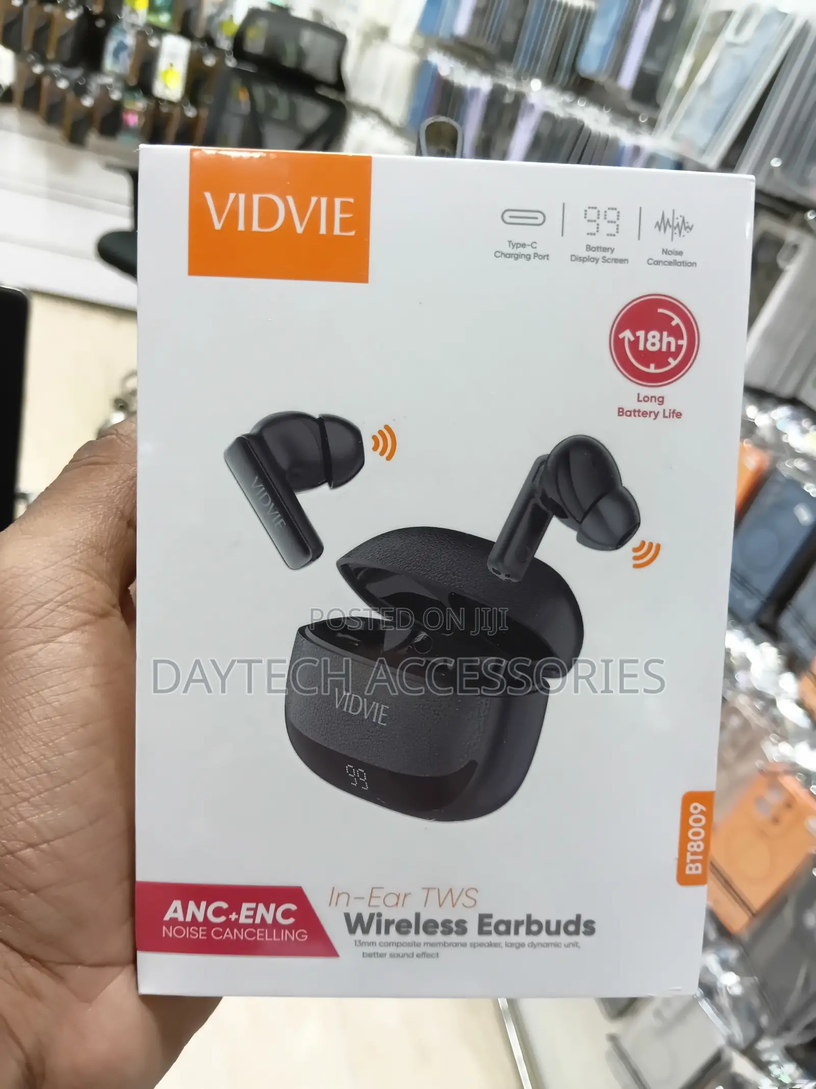 Vidvie BT8009 ANC+ENC 4-Mic ANC in-Ear True Wireless (TWS) Earbuds.