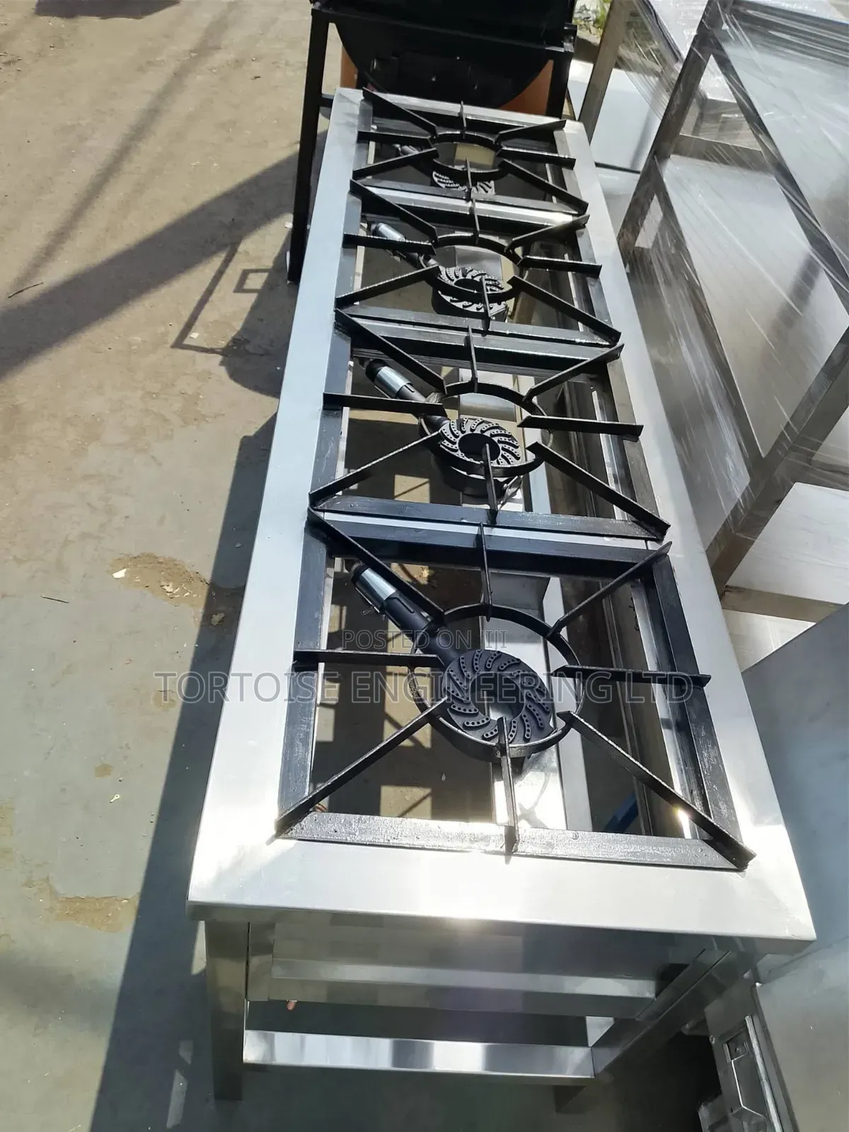 Stainless Steel Combined Cooking Units, With Four Burner Gas Cooker