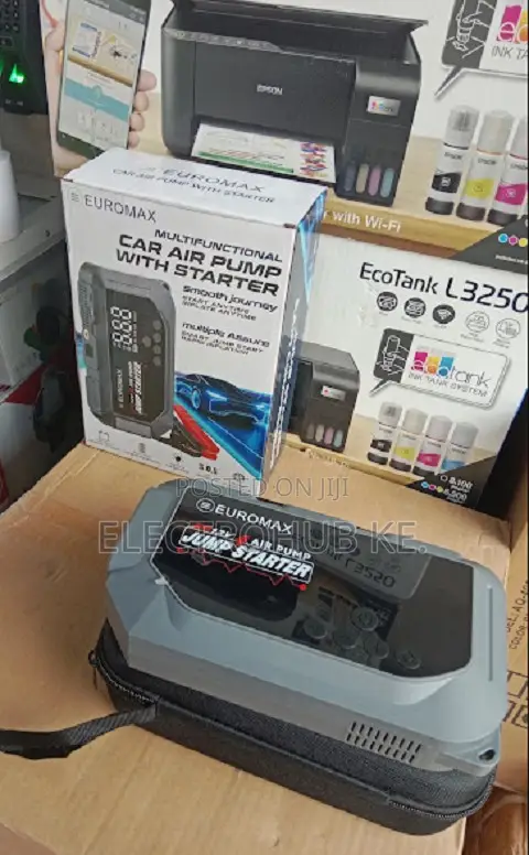 Emergency EUROMAX 12V Multifunctional Car Air Pump With Jump Starter