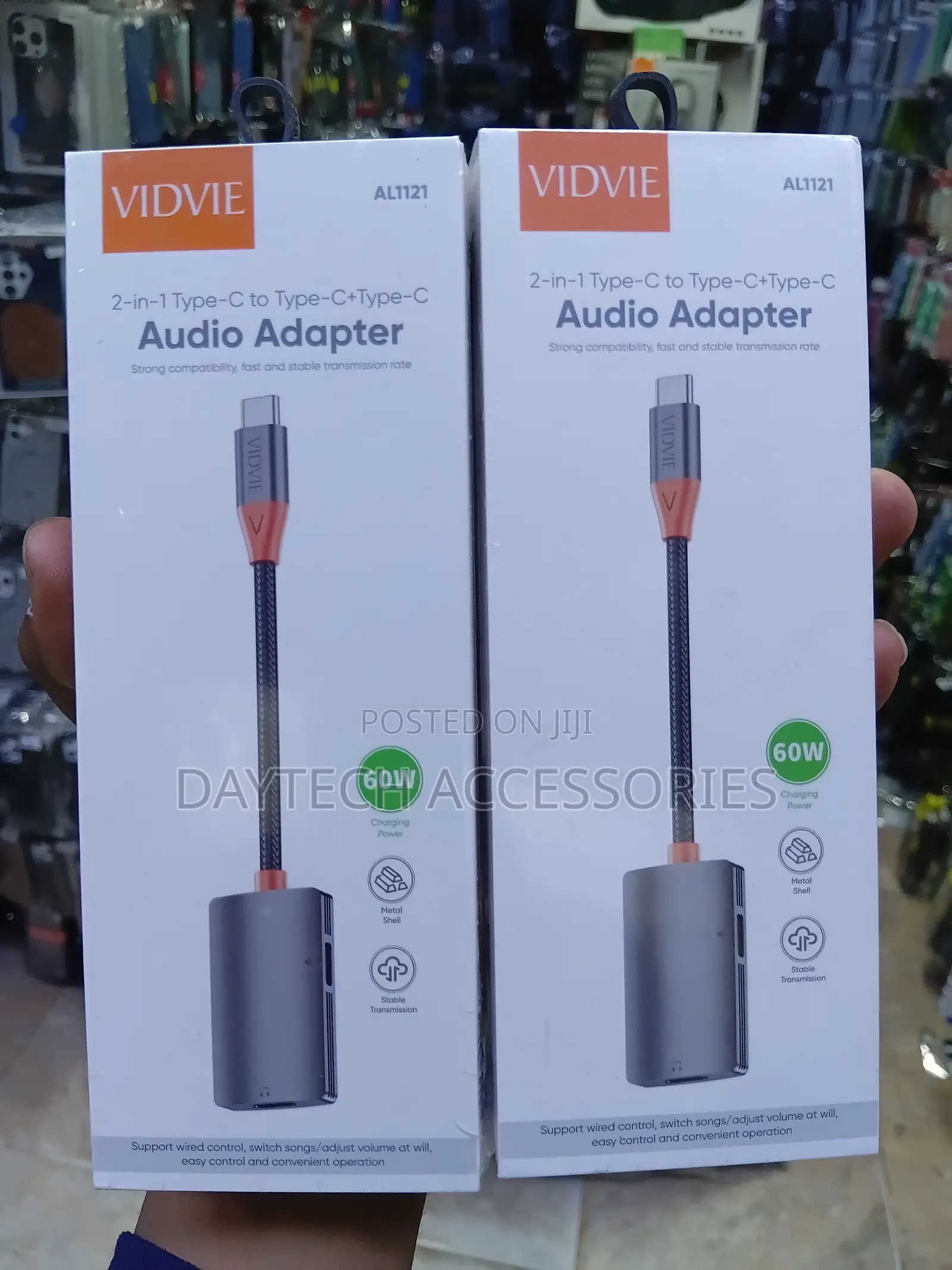 Vidvie 2-in-1 Type-C to Type-C Adapter Cable.
