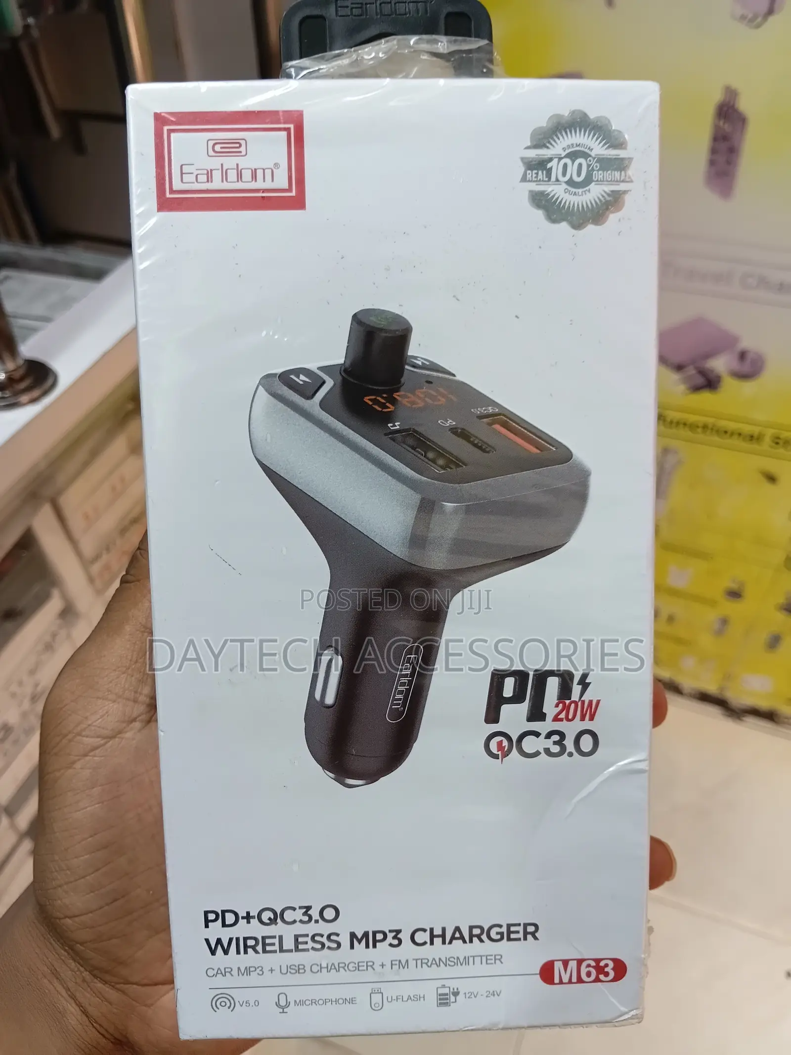 The Earldom ET-M63 Bluetooth FM Transmitter and Car Charger