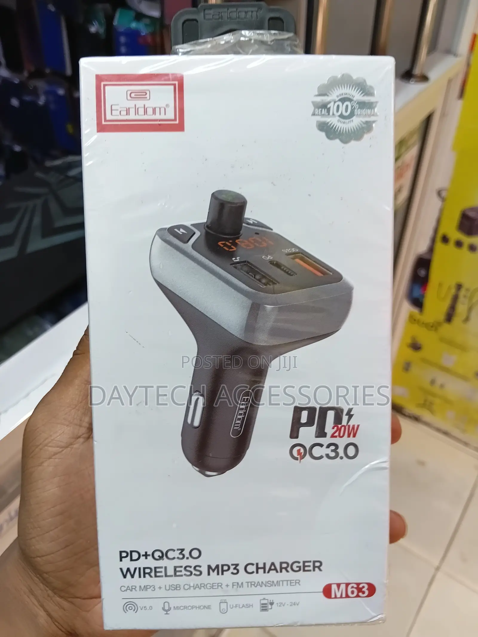 The Earldom ET-M63 Bluetooth FM Transmitter and Car Charger