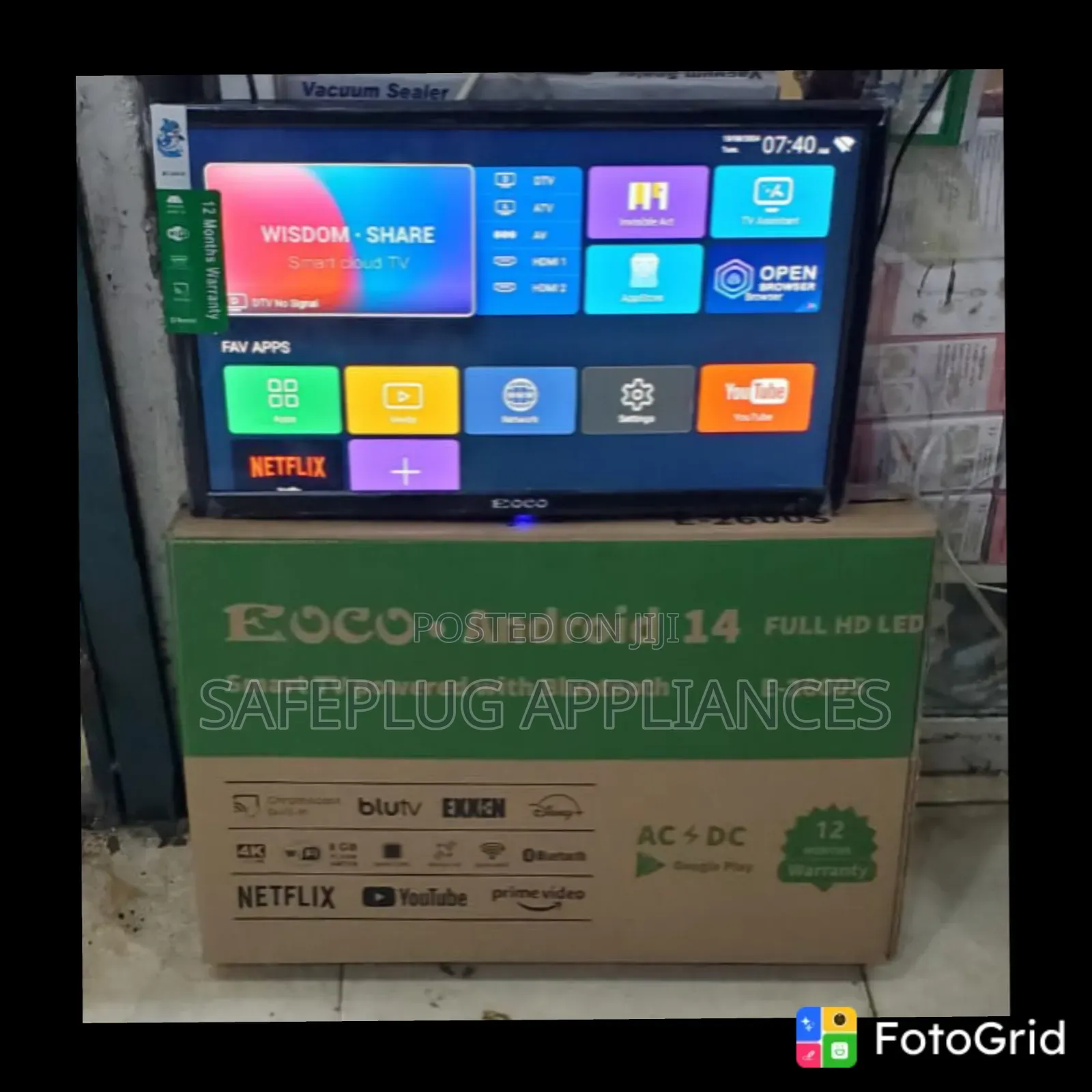 Ecco 26′′ AC/DC Smart Android Digital TV