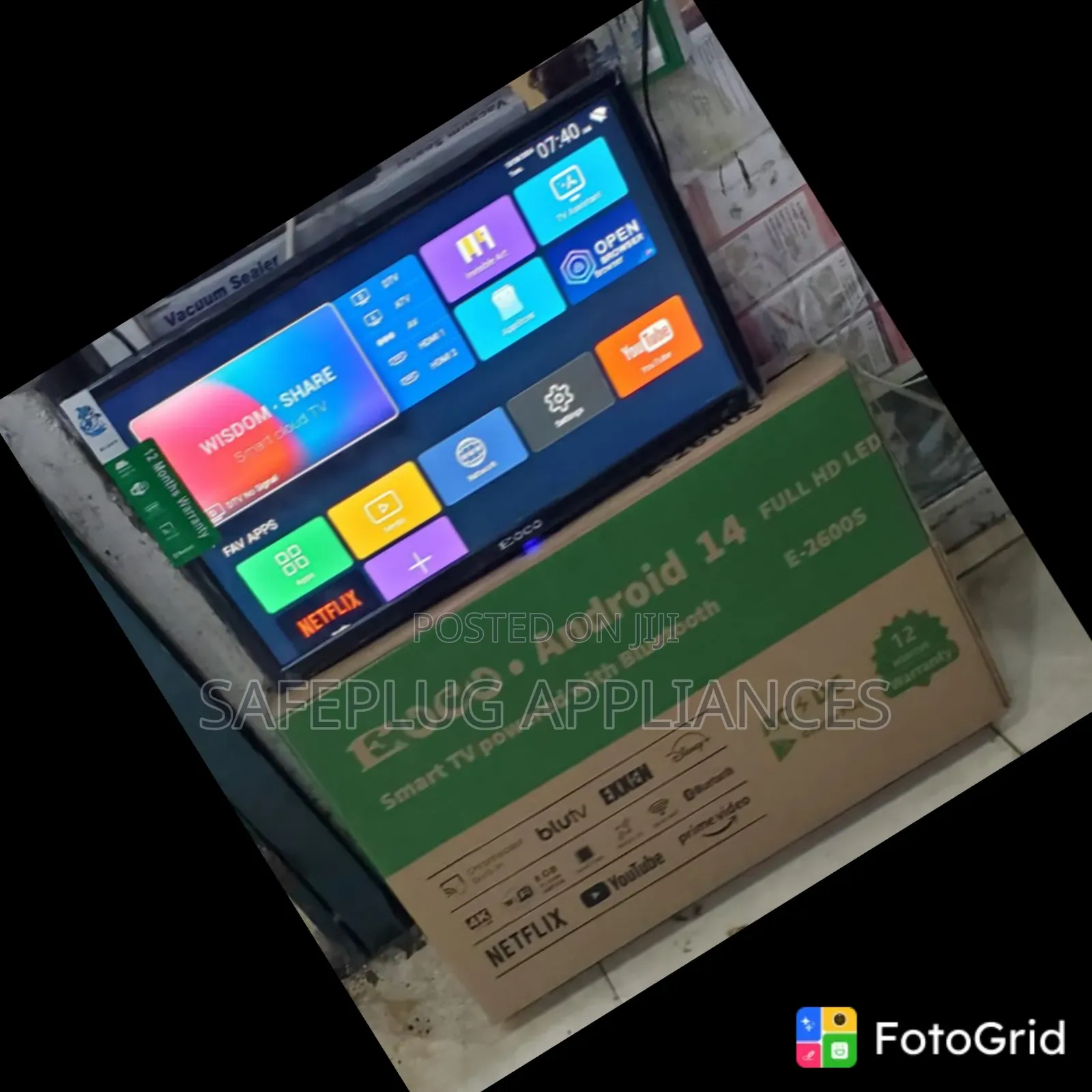 Ecco 26′′ AC/DC Android Smart TV With Bluetooth