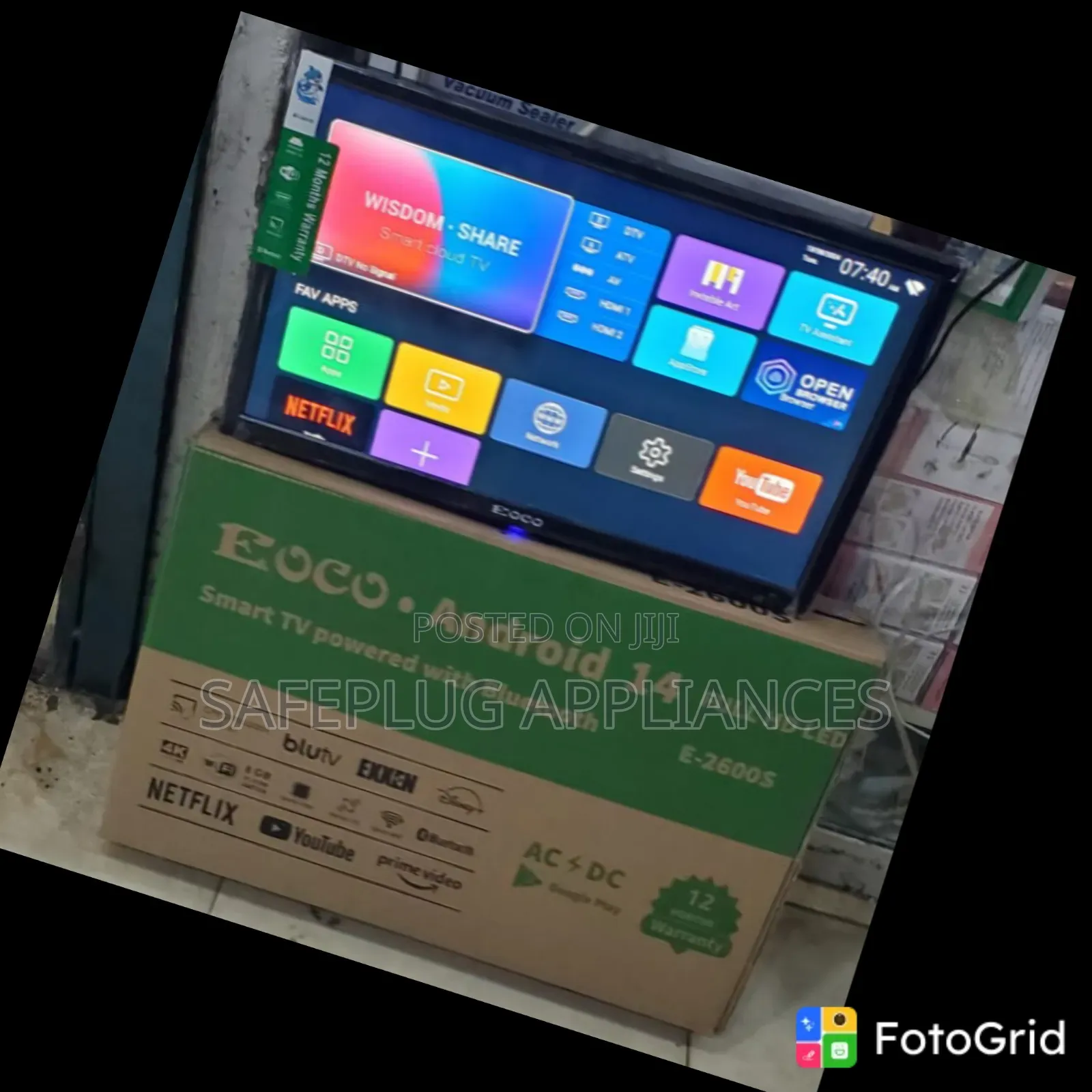 Ecco 26′′ AC/DC Android Smart TV With Bluetooth