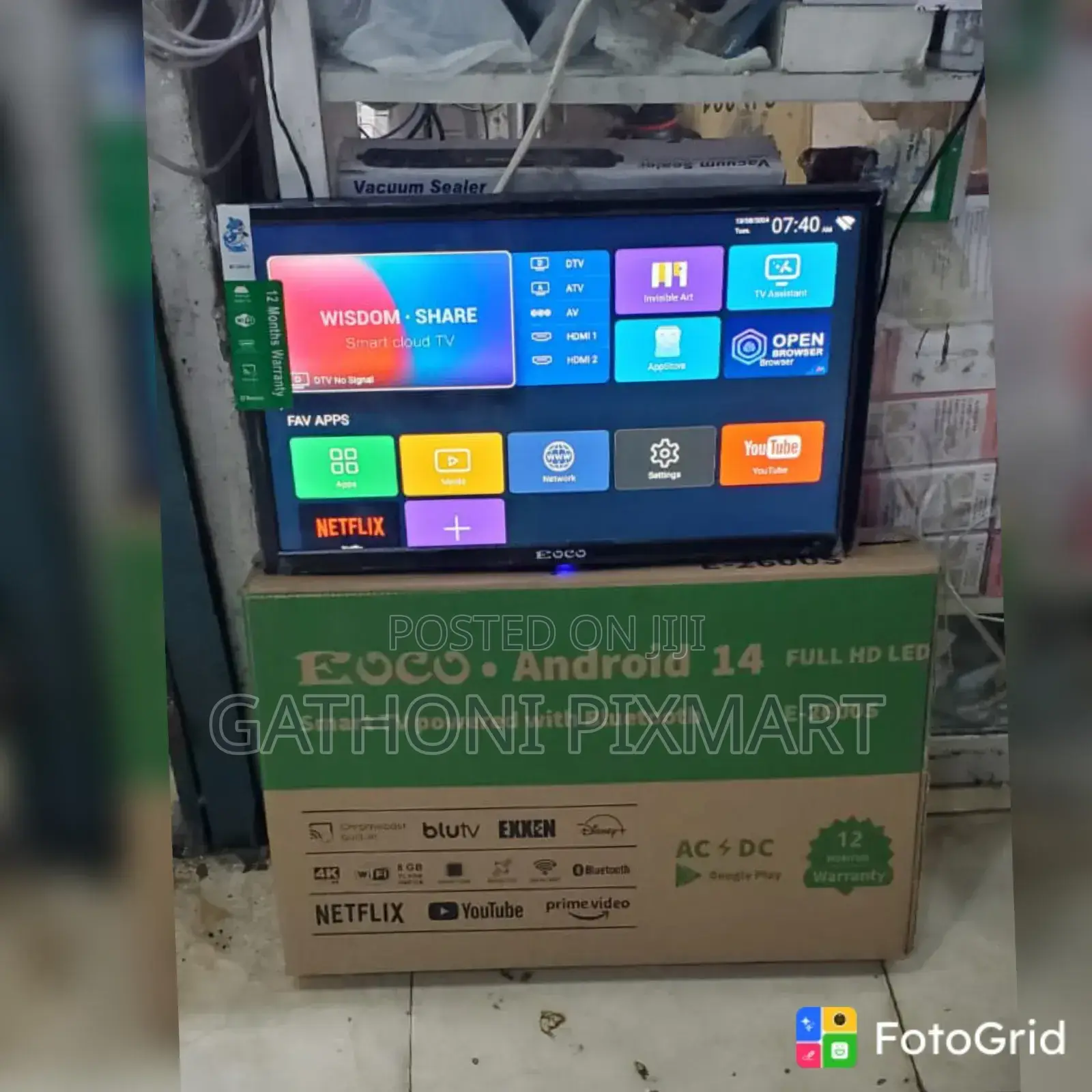 Ecco 26′′ Smart Android Digital TV AC/DC + Bluetooth