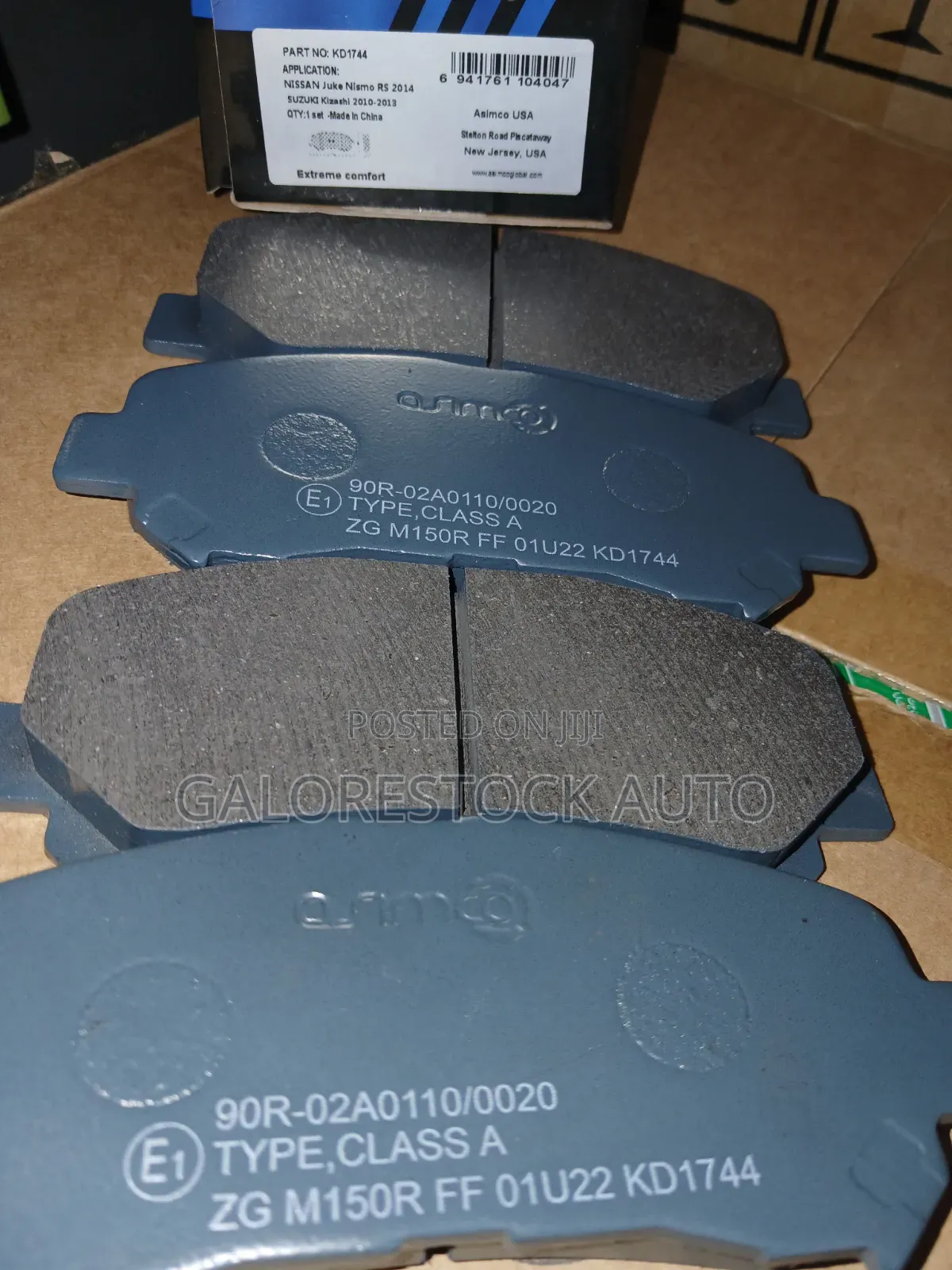 Asimco Kd1744–front Brake Pads – Juke Nismors/Qashqai/X-Trail/Kizashi