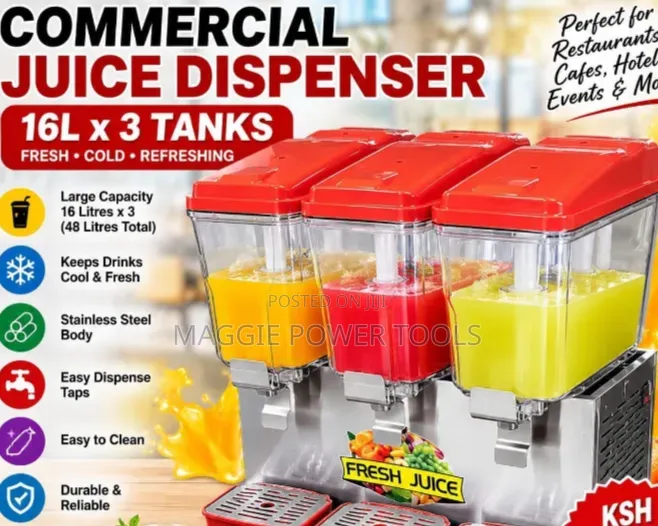 Durable 16l Juice Dispenser/16l by 3 Tanks Juice Despenser/Keeps Fresh