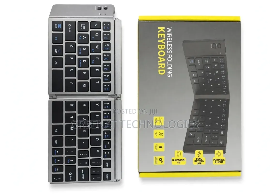 Wireless Keyboard Foldable Portable Mini Keyboard Rechargeable