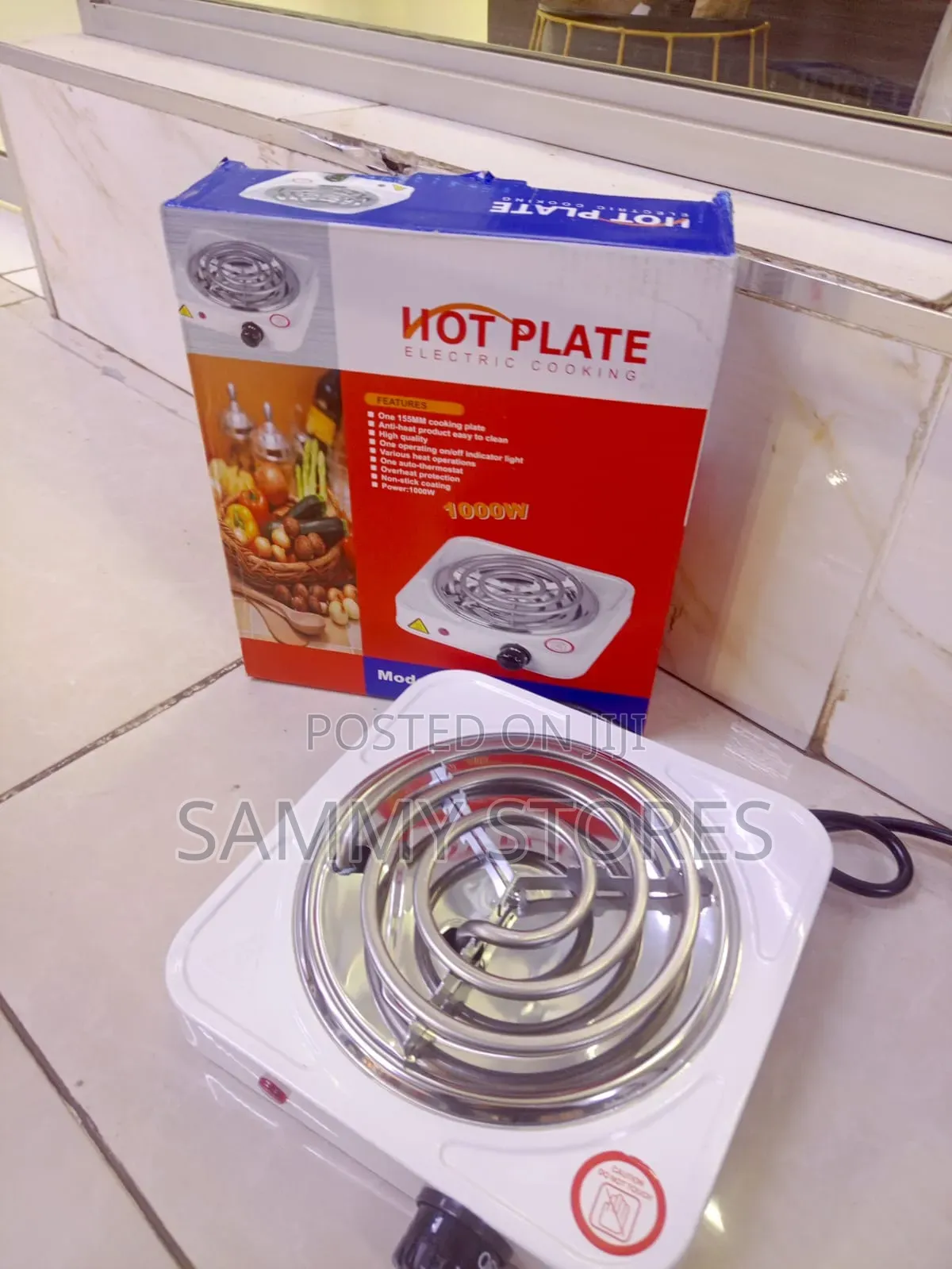 1000W Portable Electric Stove With Spiral Heating Element