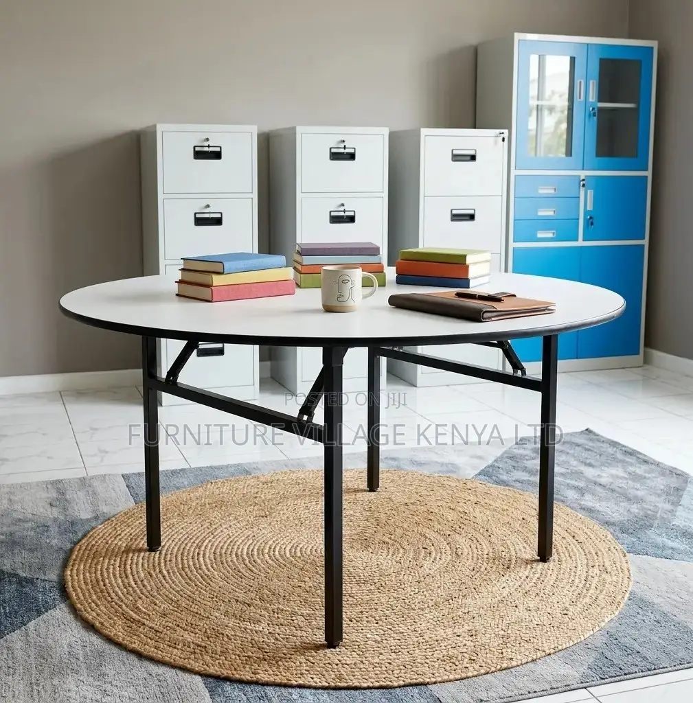 Meeting Table; Round Banquet Foldable Outdoor Meeting Table
