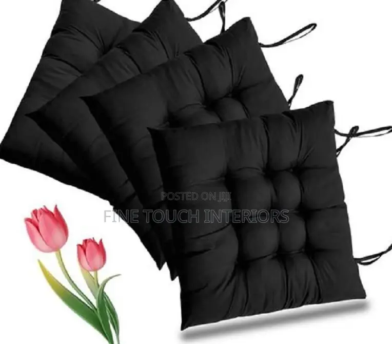 Black Cushion Chair Pads