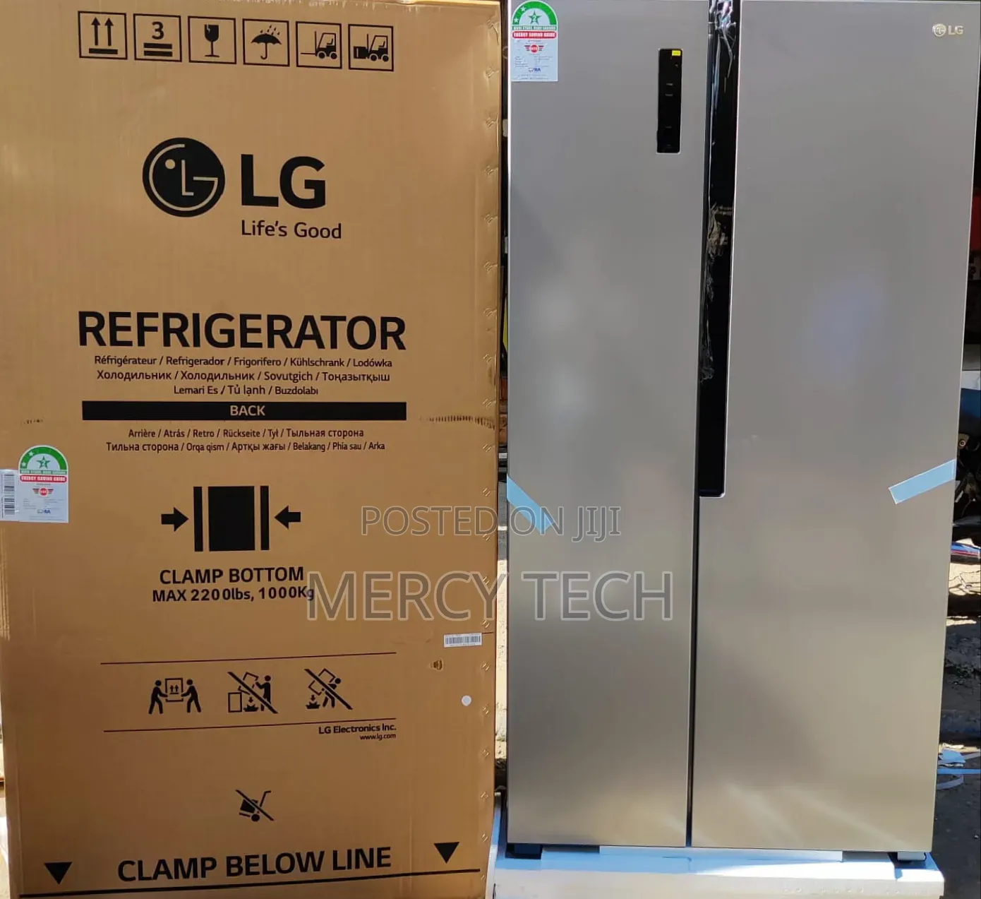 LG Side by Side Fridge 519L No Frost