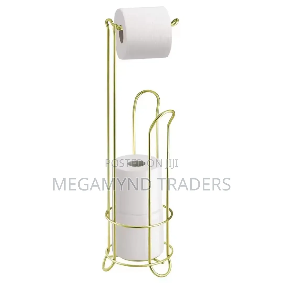 Gold Toilet Paper Holder Storage Stand