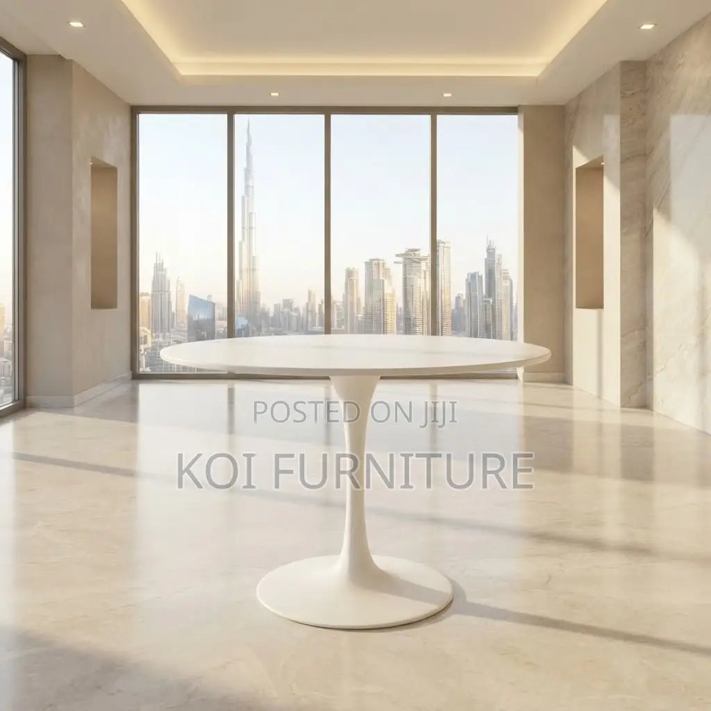 Coffee Table; Round Marble Home Office Commercial Coffee Table