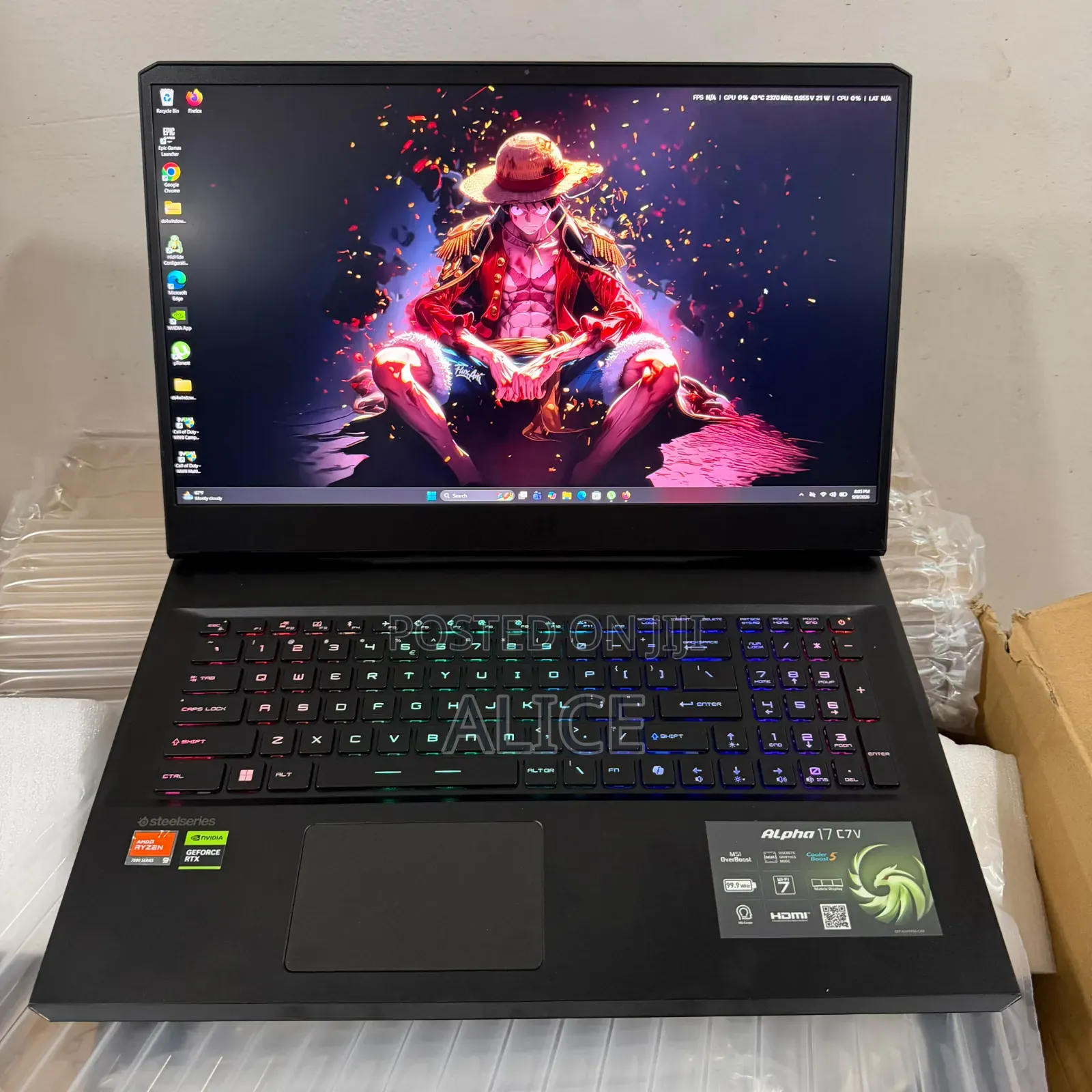 New Laptop Asus TUF Gaming A15 16GB Intel Core i7 SSD 512GB