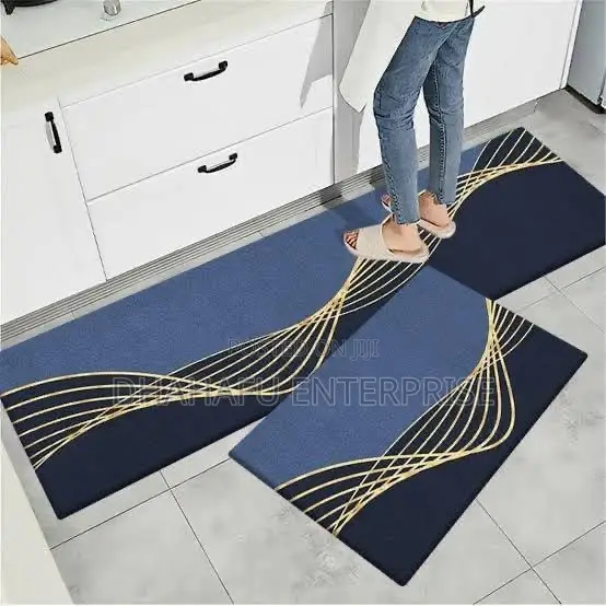 2pc Kitchen Mat Set – Anti-Slip Rubber Mats
