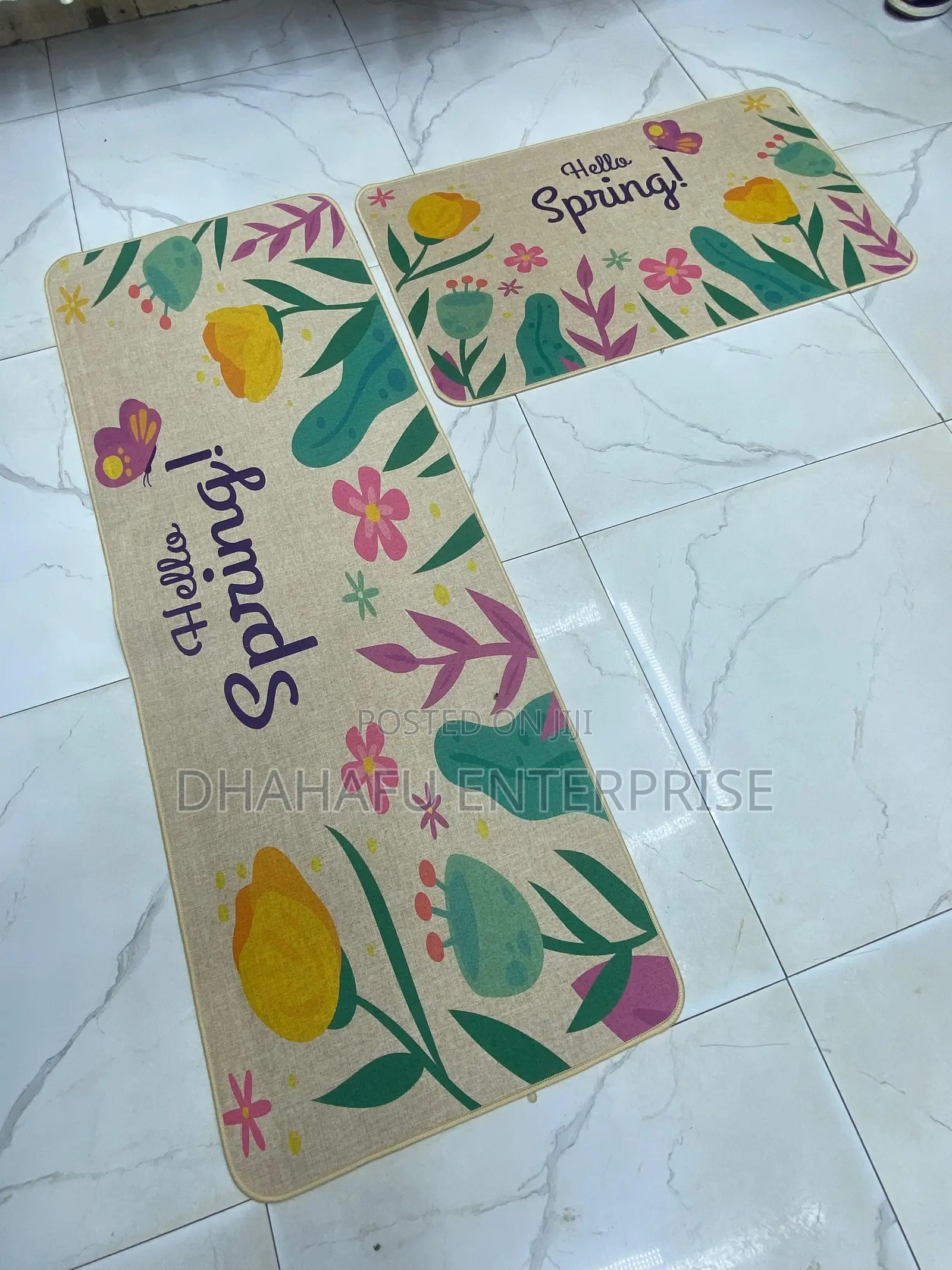 2pc Kitchen Mat Set – Anti-Slip Rubber Mats