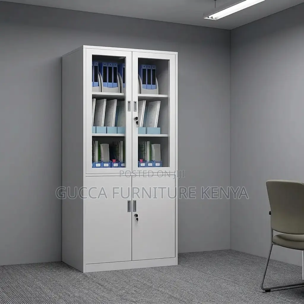 Office Glass-Door Filing Cabinet