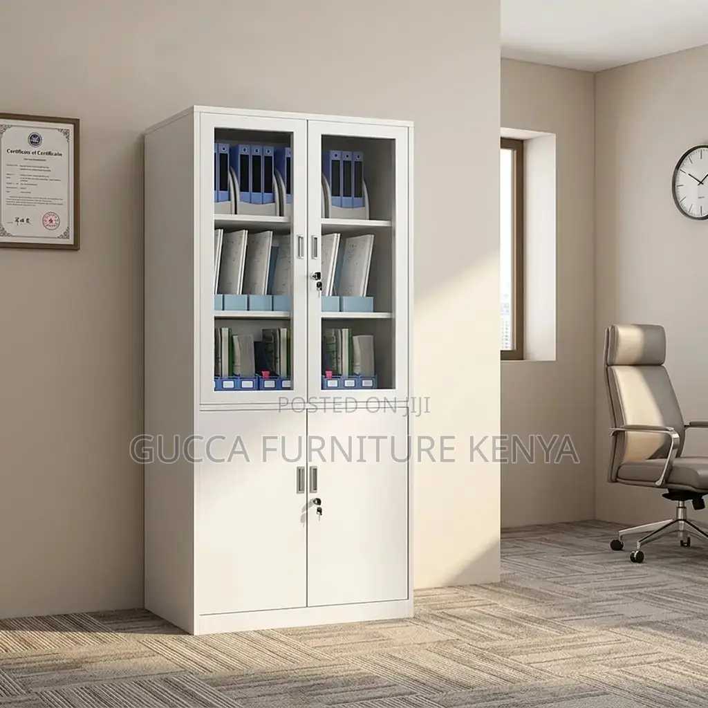 Office Glass-Door Filing Cabinet