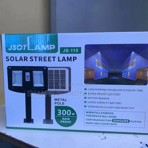 JSOT 300W 3-Panel Solar LED Flood Light – Foldable Outdoor Lamp