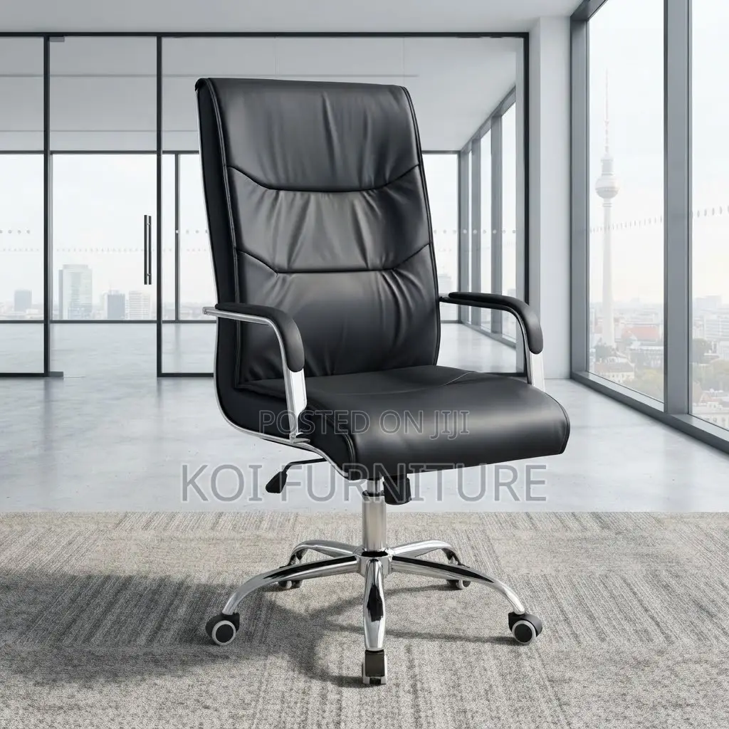 Office Chairs; Leather High Bcak Swivel Clerical Visitors Guests Chair