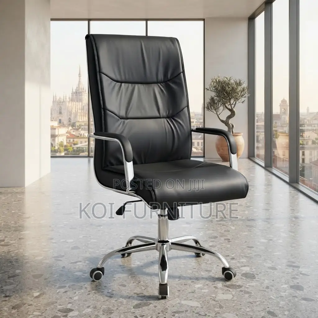 Office Chairs; Leather High Bcak Swivel Clerical Visitors Guests Chair