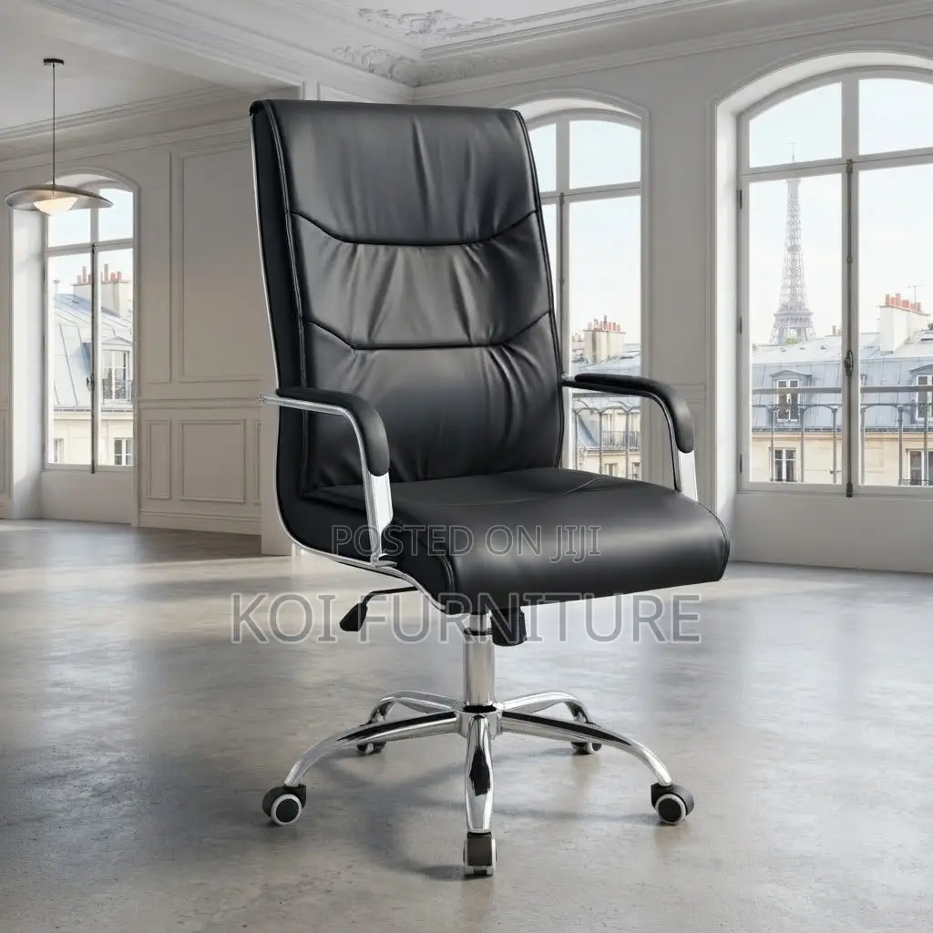 Office Chairs; Leather High Bcak Swivel Clerical Visitors Guests Chair