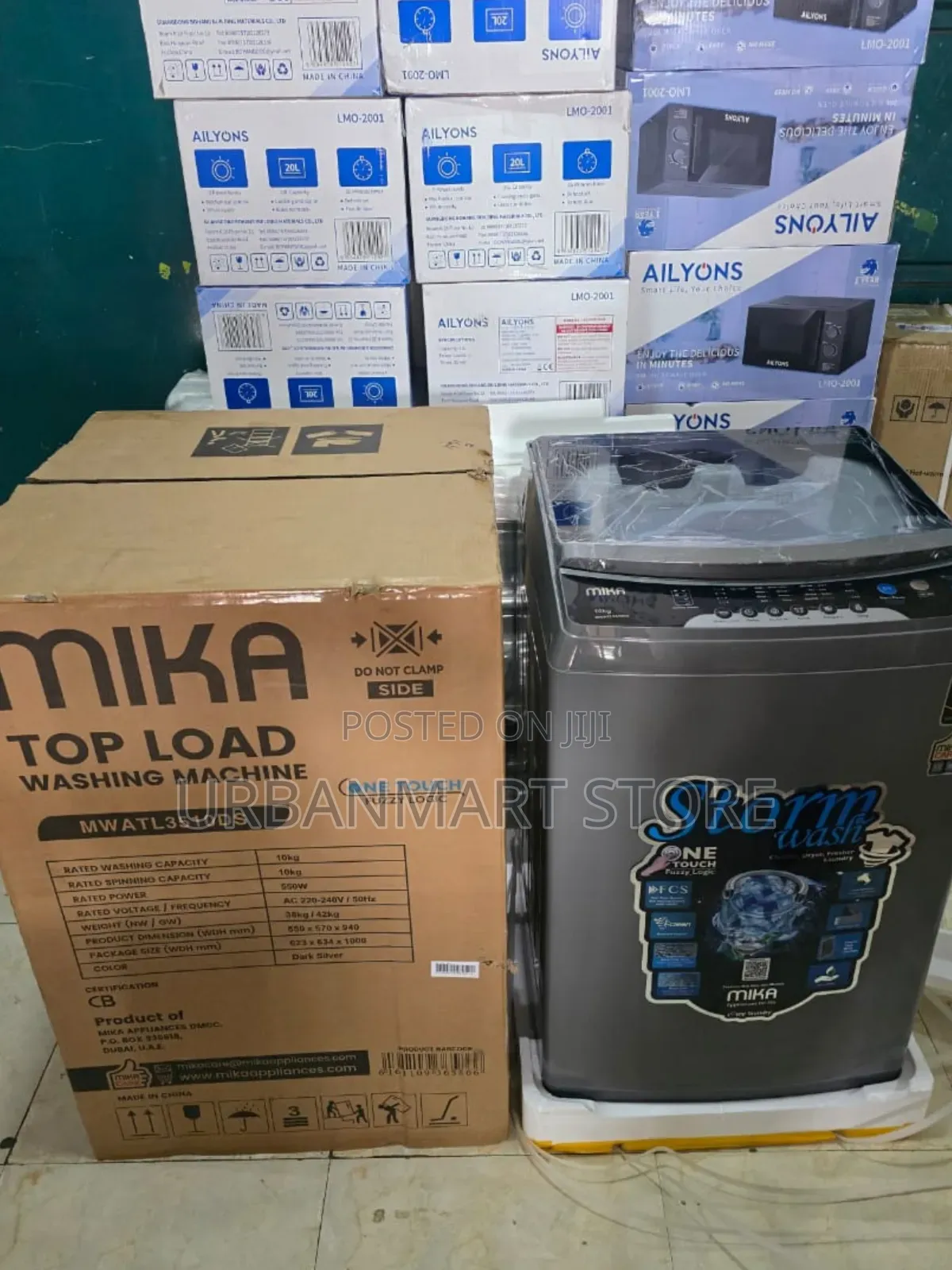 Mika 10KG Fully Automatic Top Load Washing Machine