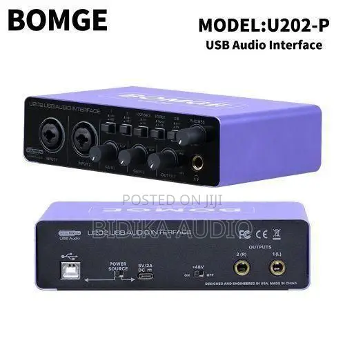 Best BOMGE BOMGE U202 USB Audio Interface With Mic Amplifier