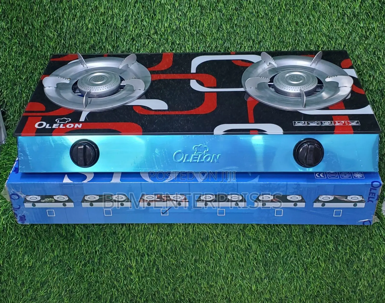 Olelon 2-Burner Glass Top Gas Stove