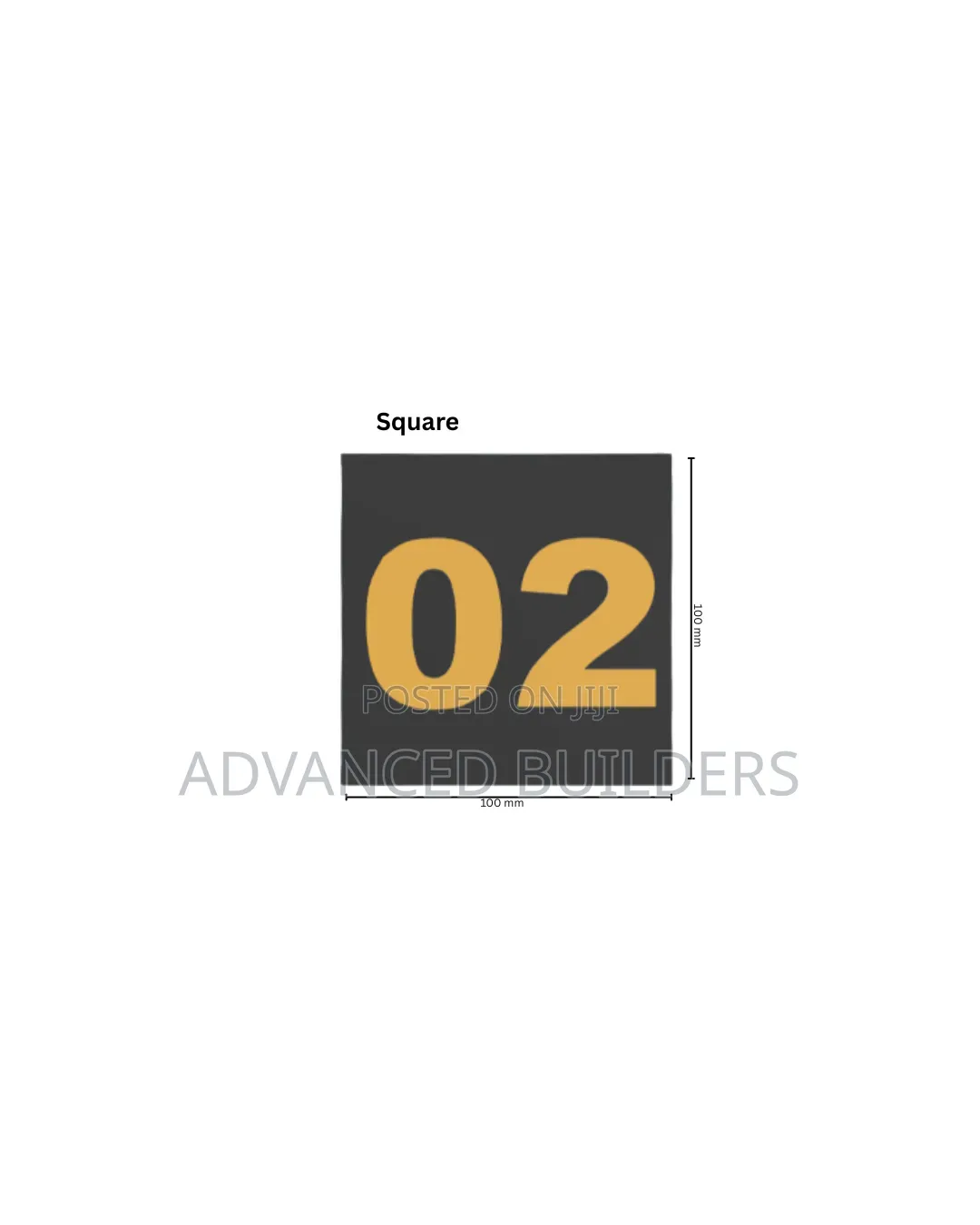 Office Label Square 100x100x1mm