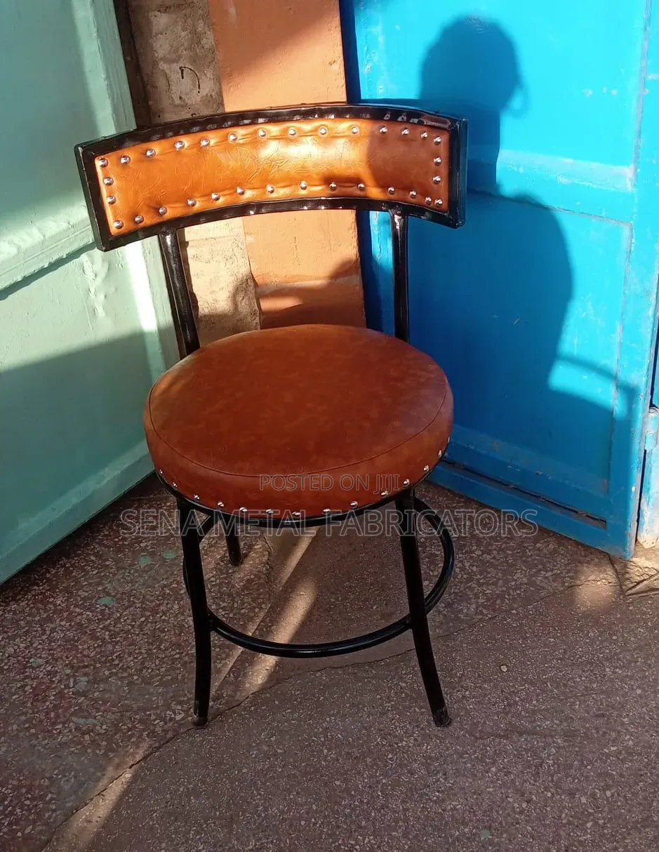 Modern Luxury Restaurant Chair With Faux Leather Upholstery.
