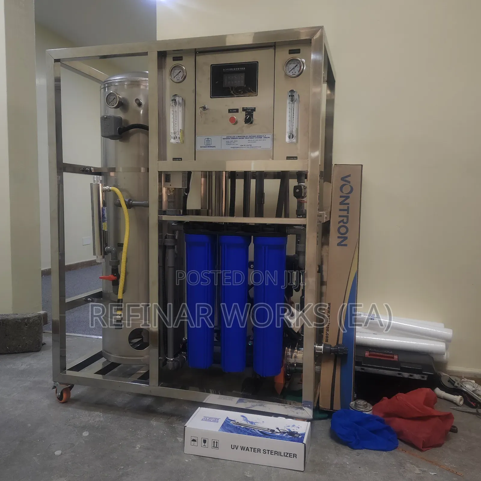 All in One 250 LPH Office Water Purification Plant With Storage